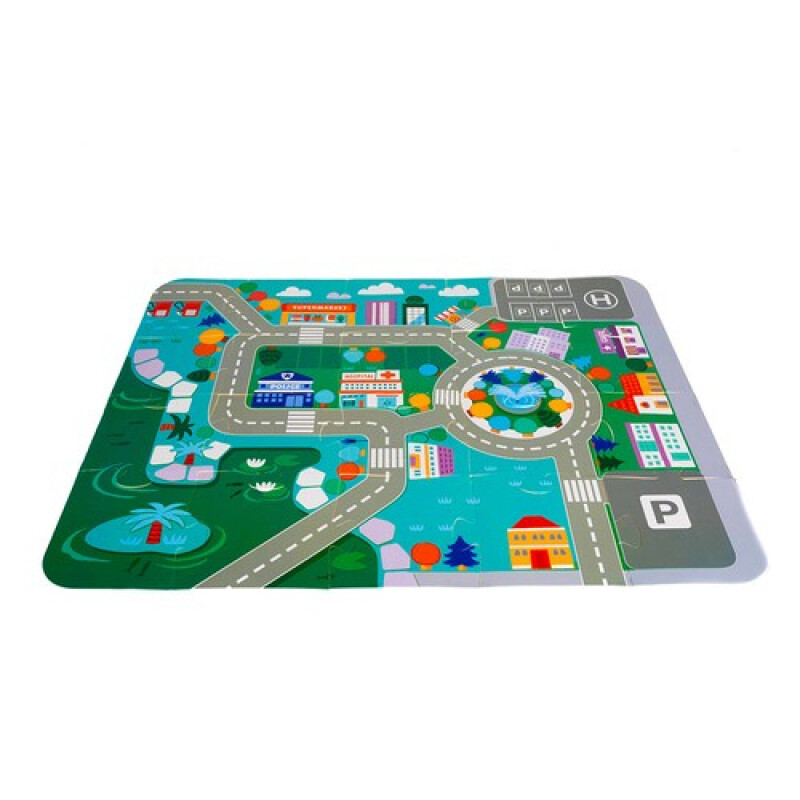 Koka klucīšu komplekts PILSĒTA 115 gab.