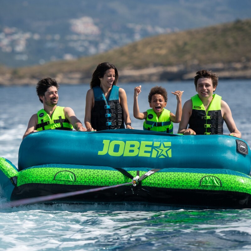 Ūdenssporta veste-peldveste bērniem Jobe Nylon Life, laima zaļš