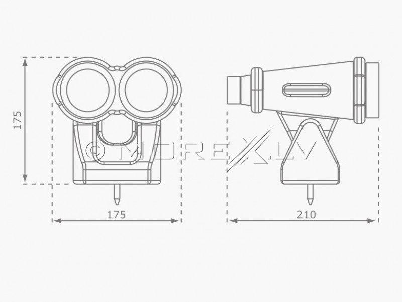 Kids binoculars on the stand (rotating) КВТ, 17.5x21x17.5 cm