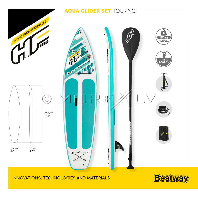 SUP доска Bestway Aqua Glider 65347, 322x79x12 см