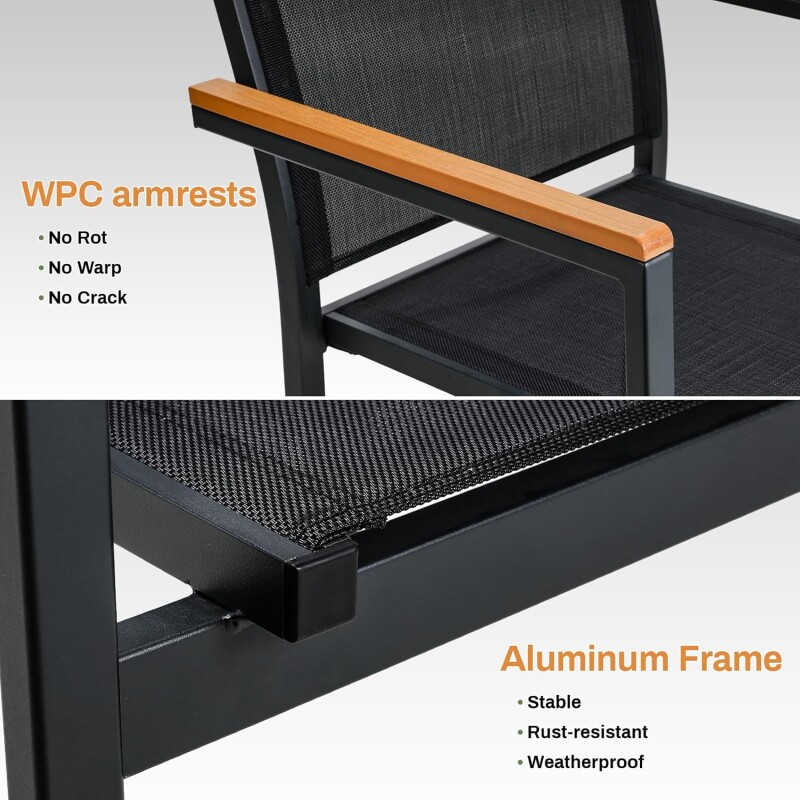 Стул террасный садовый Премиум, антрацит