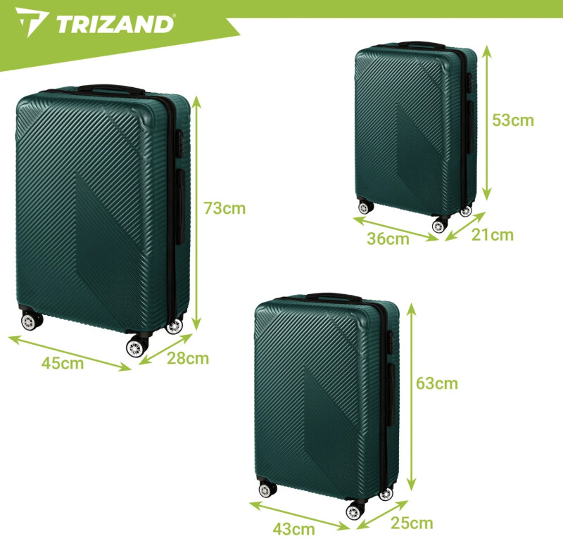 Suitcase set 3 pcs. green
