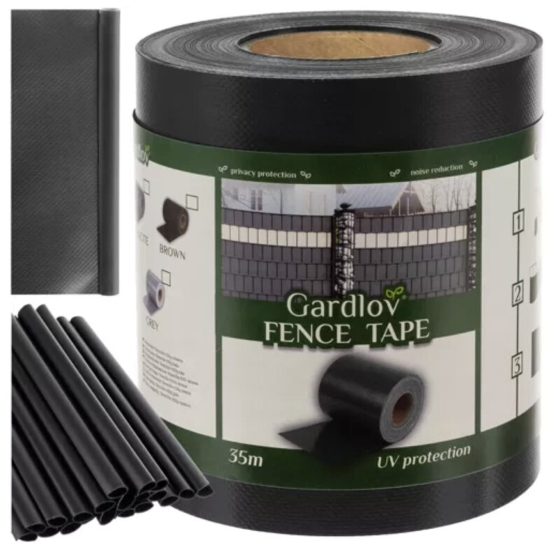 Лента для забора 0,19x35 м 630г/м2, антрацит