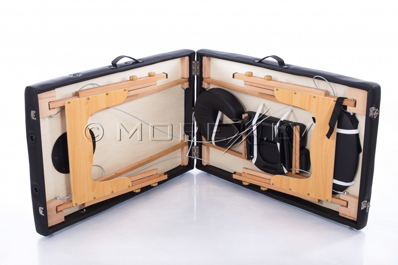 Portable Massage Table Black 185x60 cm