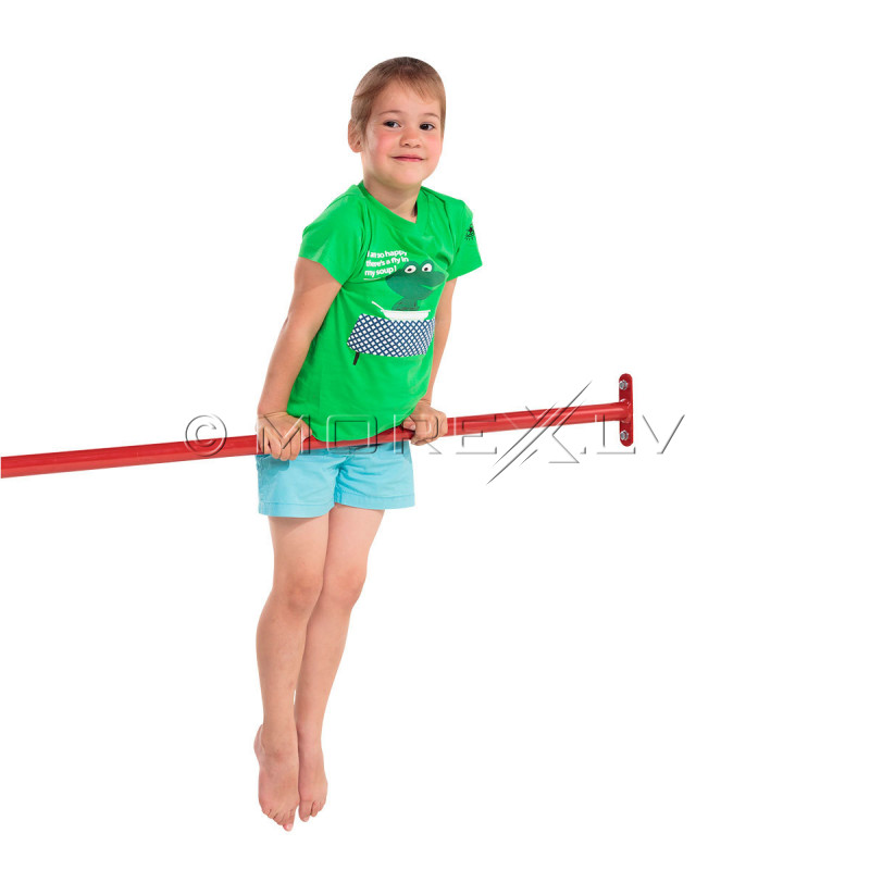 Metal pull up bar КВТ 125 cm, red