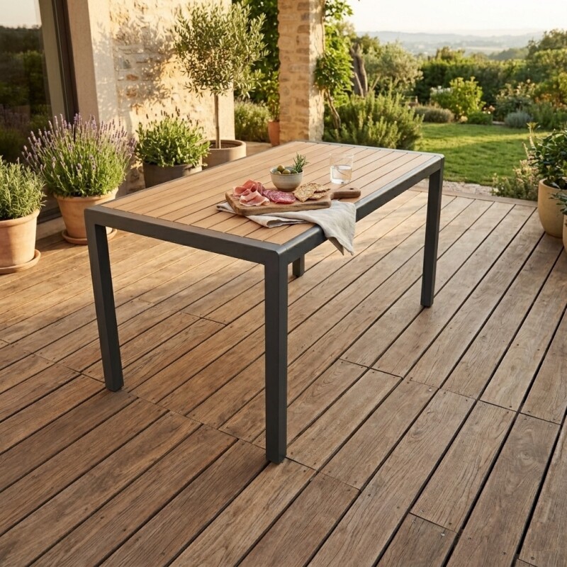 Садовый комплект мебели: стол, 6 кресла