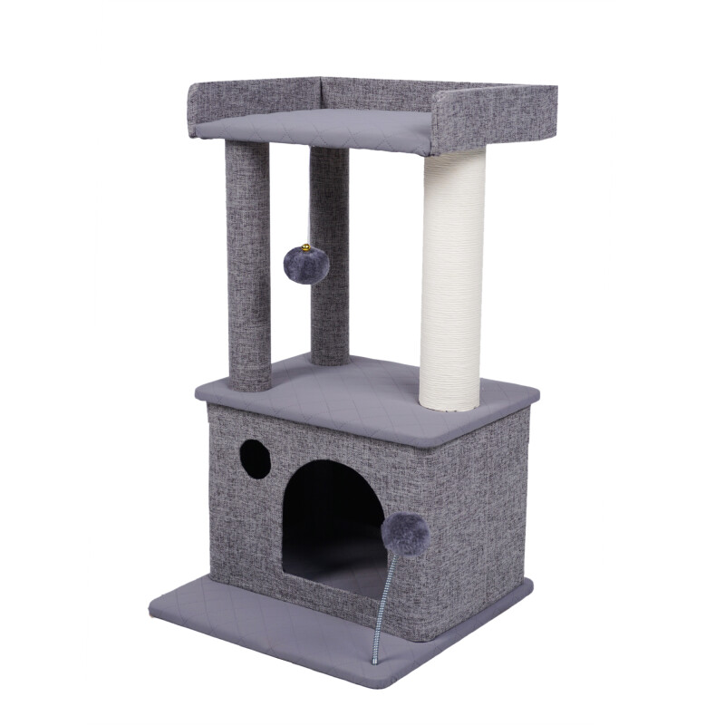 Cat House 75 cm, grey