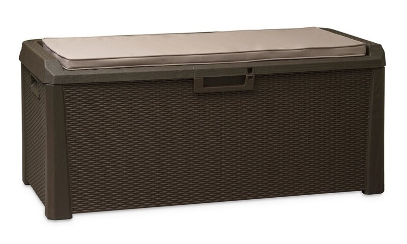 Wicker storage box + seat cushion, 148x72x64 cm, Toomax (Italy)
