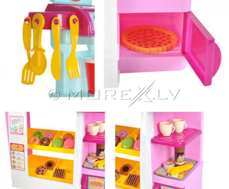 Toy supermarket set with a till, dishes and food (00006081)