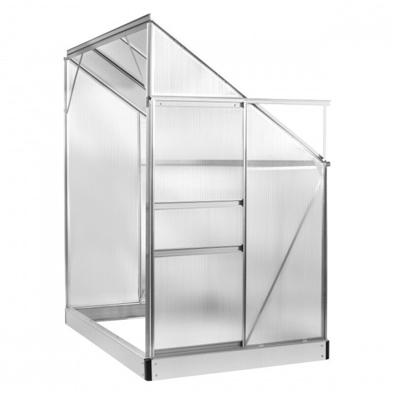 Wall-mounted polycarbonate greenhouse 2.5m² (1.3x1.95m)