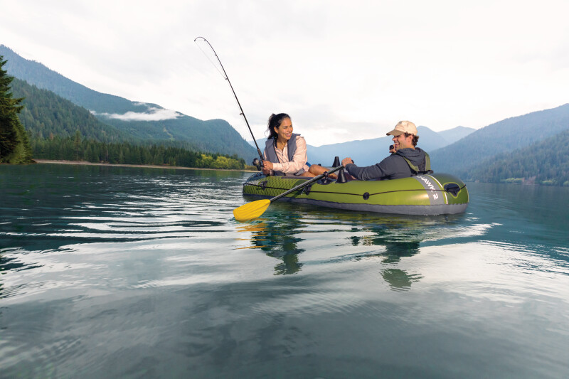 Надувная 2-местная лодка Intex Seahawk 2, 236x114x41 см, 66332