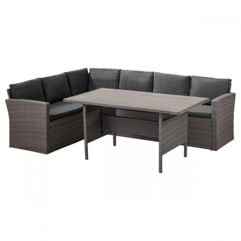 Rattan garden furniture, grey