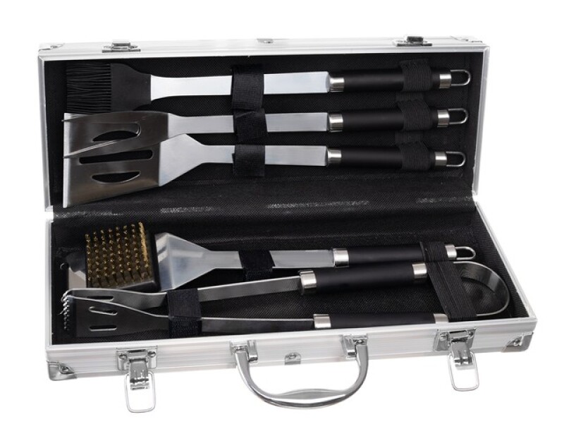 Barbecue utensils - set of 5 accessories + case