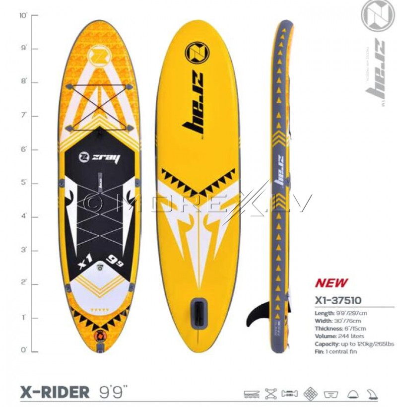 SUP доска Zray X-rider 9’‎9", 297x76x15 cм