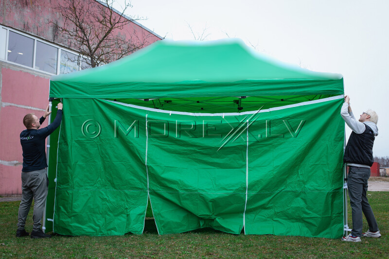 Canopy walls 3x4.5 m (4 pcs, green colour, fabric density 160 g/m2)