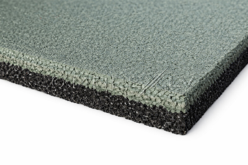 Rubber safety tile KBT 50×50×2.5 cm, green