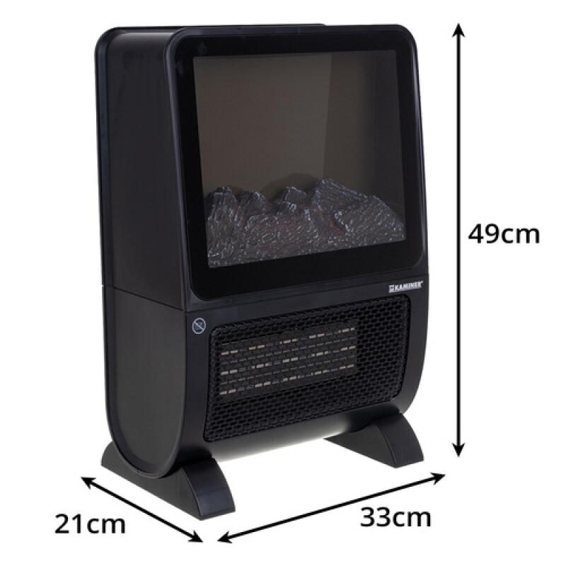 Floor electric heater with fireplace effect, 2000 W