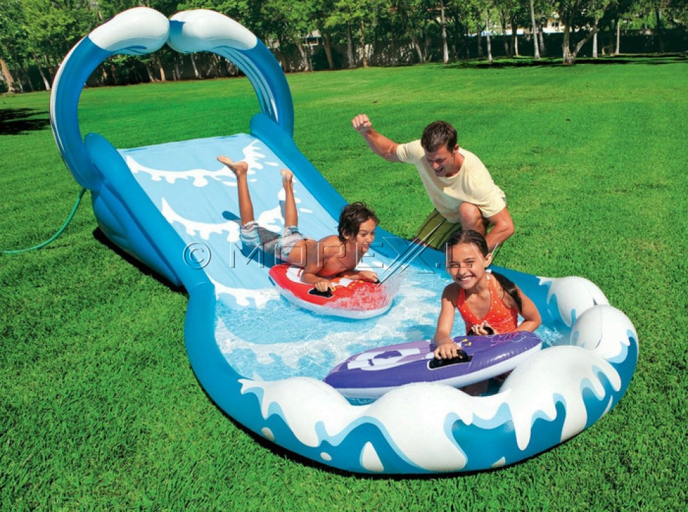 Надувной детский игровой центр (бассейн) INTEX SURF & SLIDE (57469)