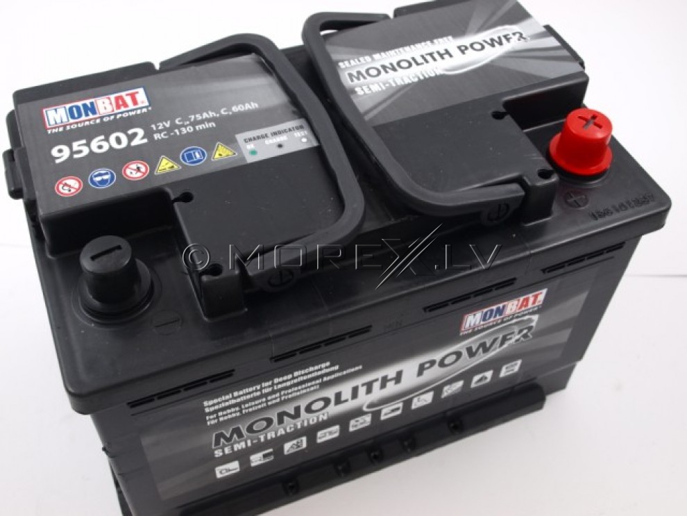 Power boat battery MONBAT MONOLITH POWER 75Ah (20h)