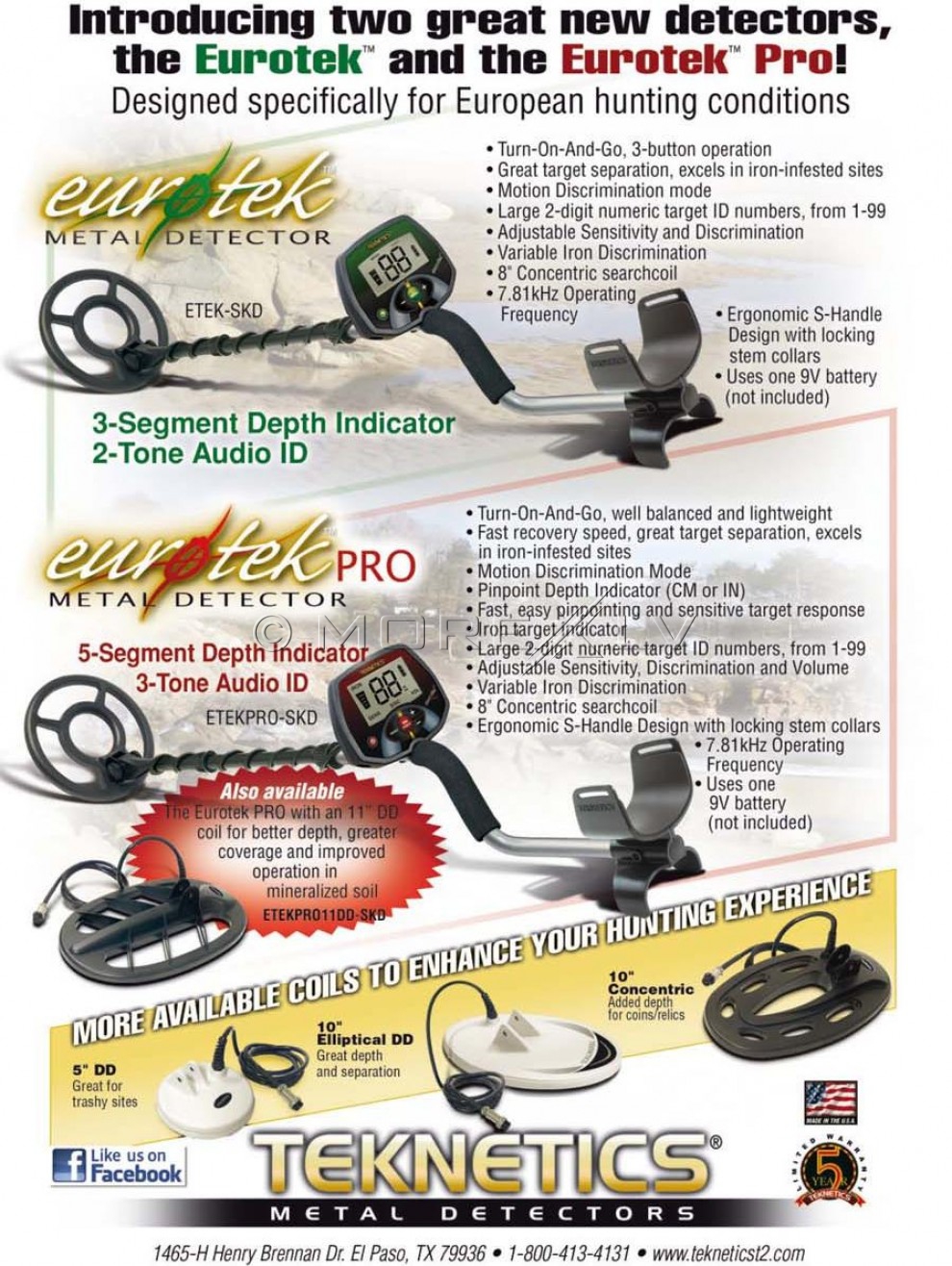 Teknetics EuroTek Pro 8 Metal Detector