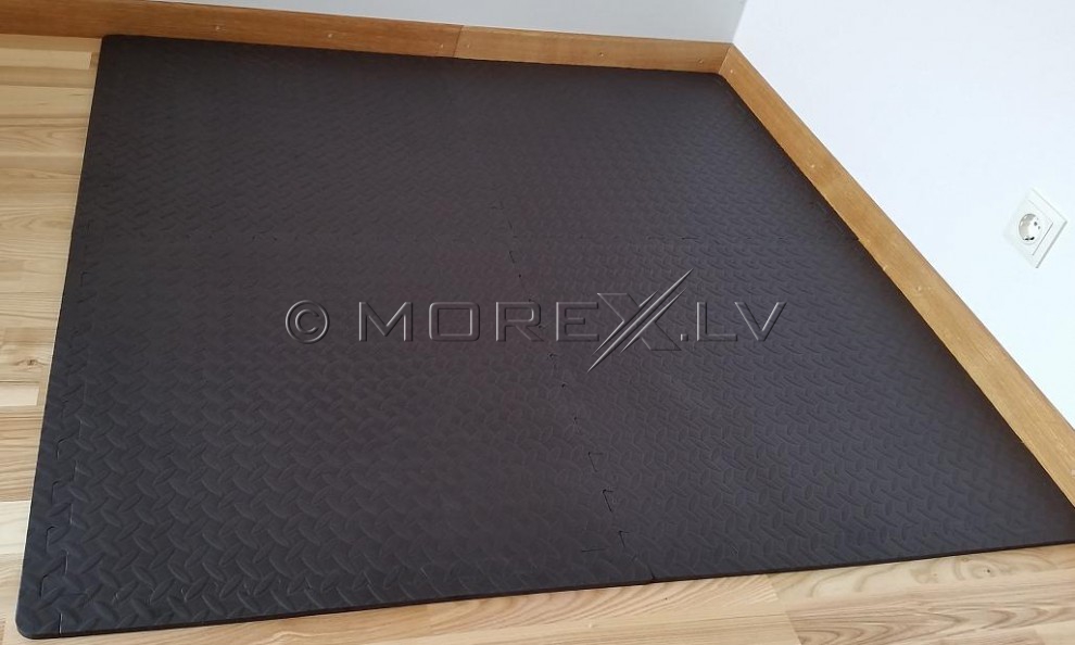 Коврик под тренажер - спортивный пол (4шт. по 60x60x1.2cm)