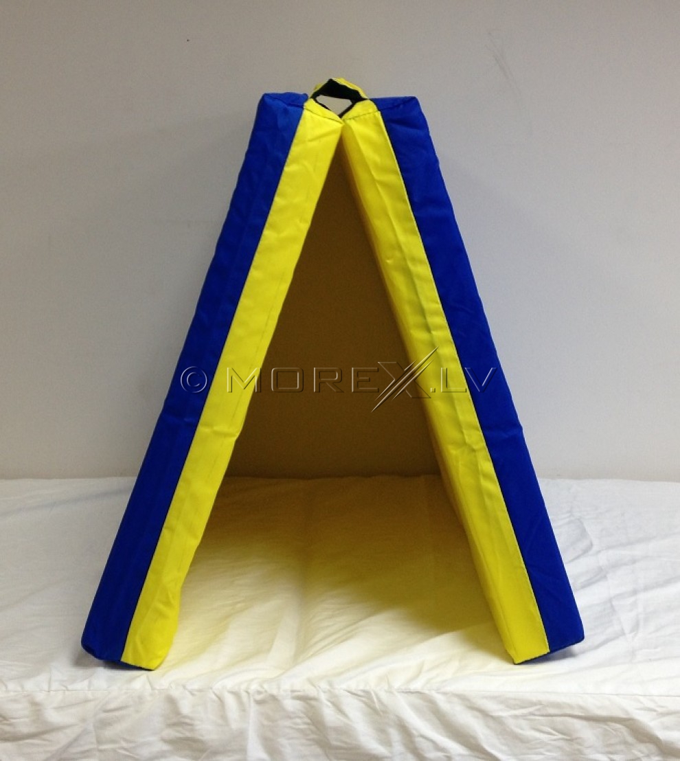 Sporta paklājs 66x120cm zili-dzeltens ar ieliktni