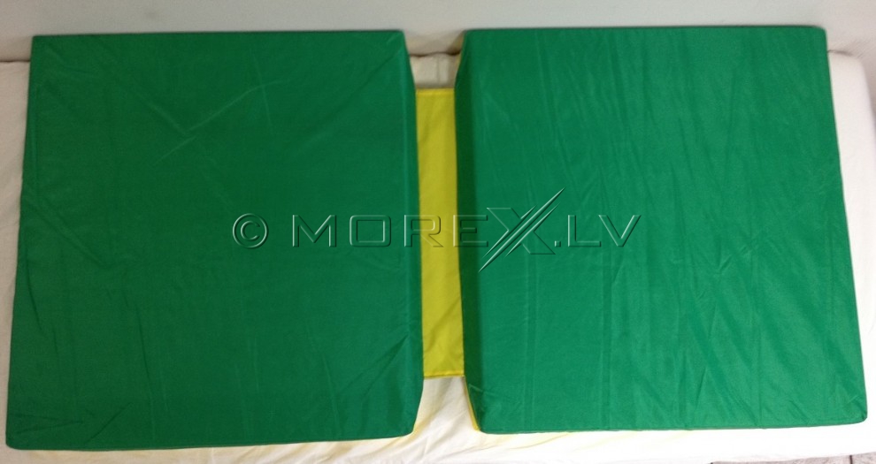 Sporta paklājs 66x120cm zaļi-dzeltens ar ieliktni