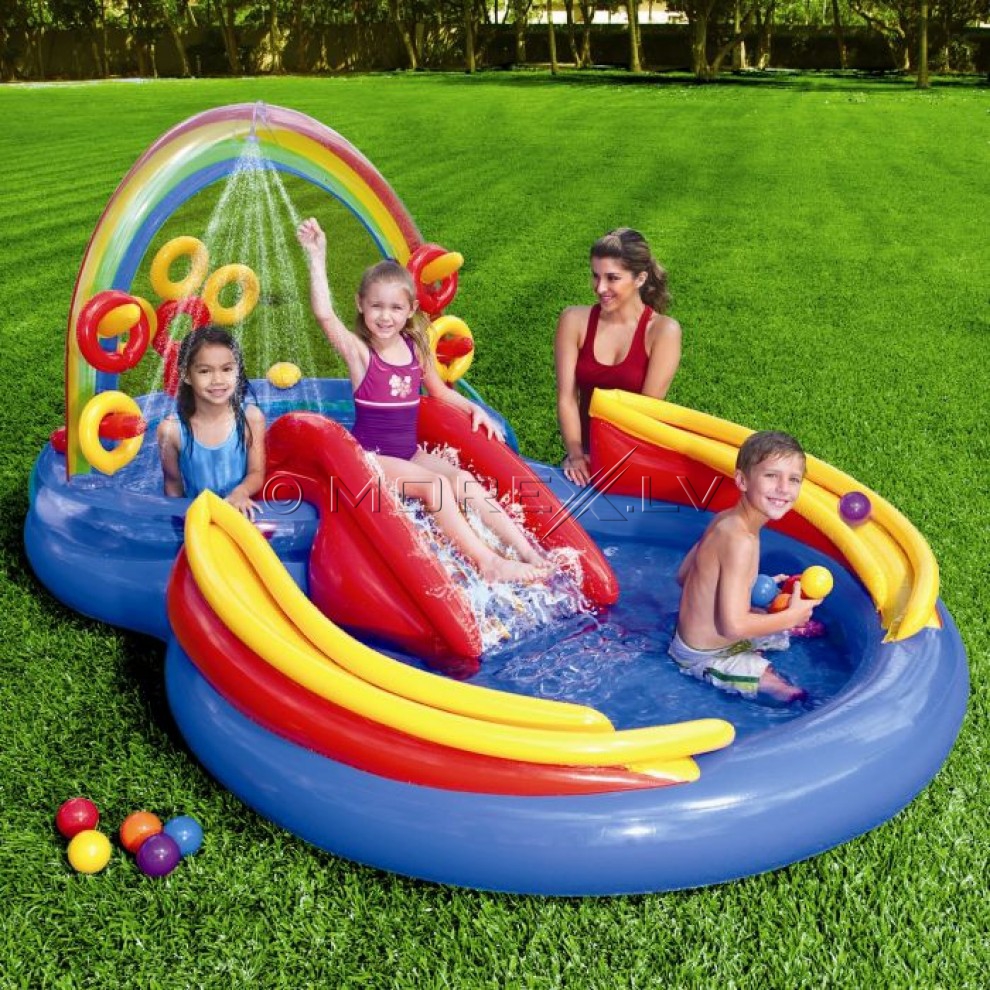 Надувной детский игровой центр (бассейн) INTEX Rainbow 57453NP