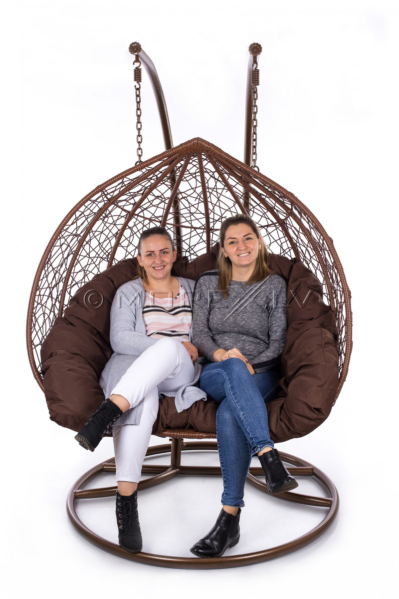 Double hanging egg chair 1144D, on tripod