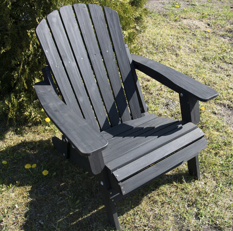 Garden chair Adirondack, black