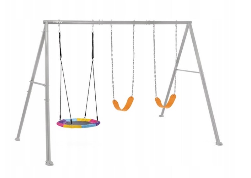 Kids Swing Set Stork nest (3 in 1) Ø 81 cm, Intex 44134