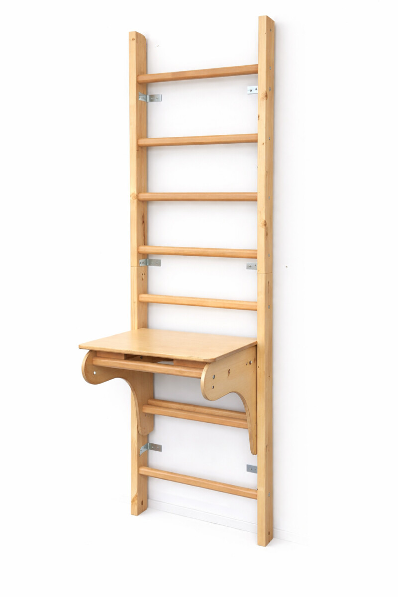 Wooden Swedish ladder RESTPRO® WOOD 230x65 cm with table