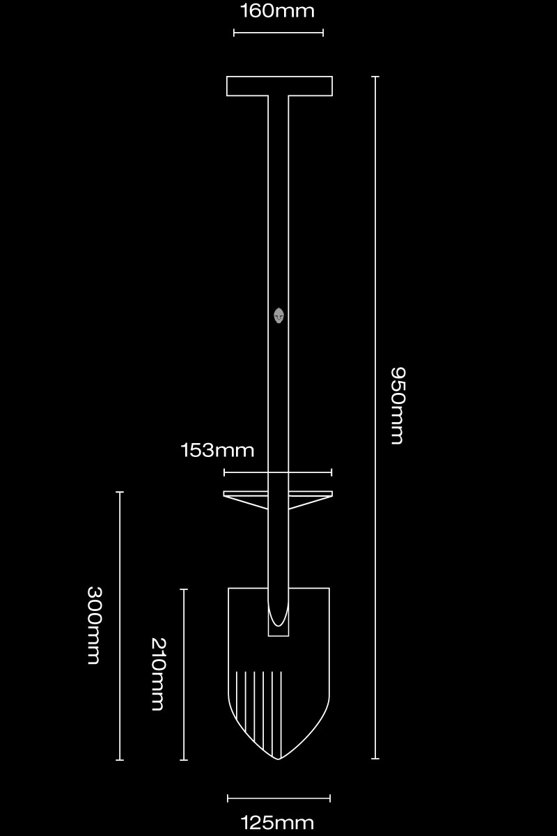 Speciālā lāpsta Black Ada Stainless Steel Gladius (BL012ST) monētu un dārgumu meklēšanai