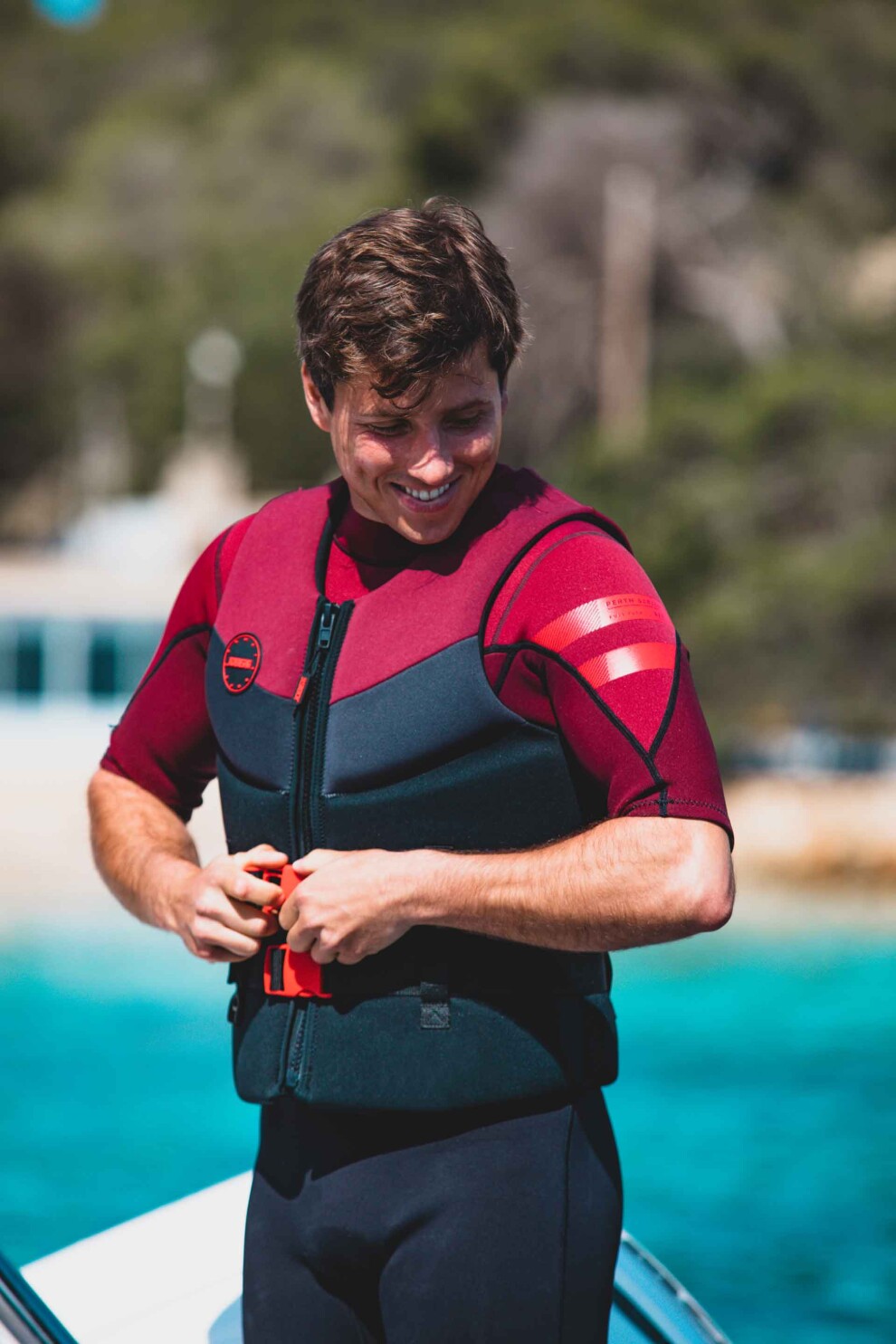 Jobe Neoprene Life Veste Vīriešu Burgundy Sarkans