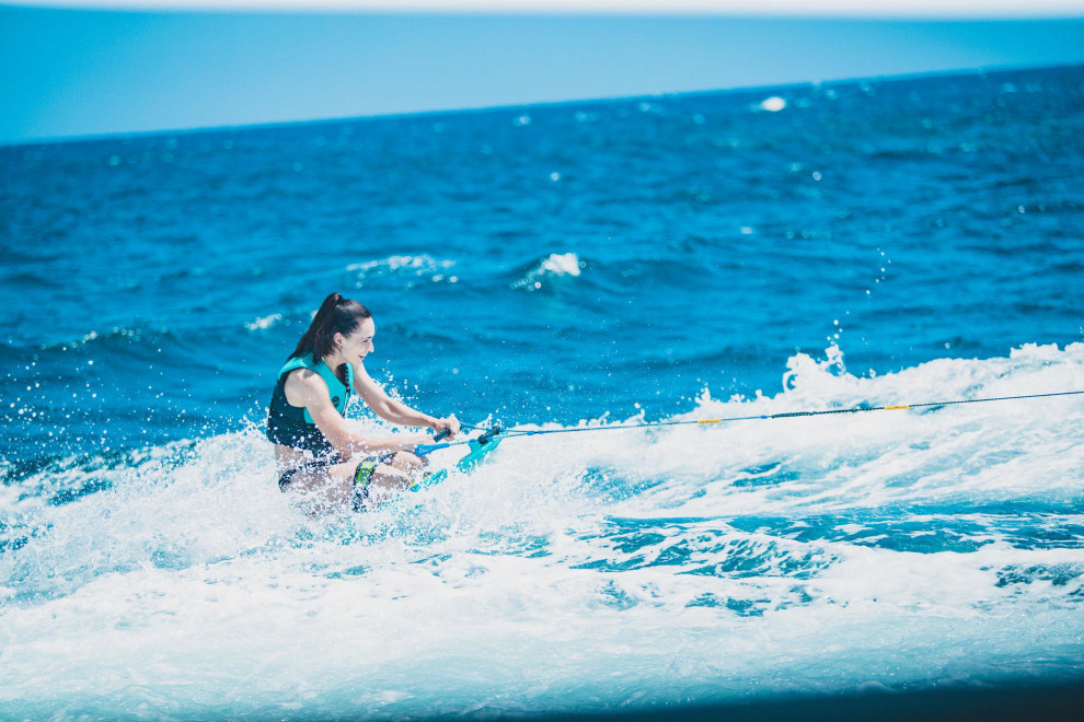 Knībodrs Jobe Streak Kneeboard uz ceļiem braucamais dēlis, zilganzaļš