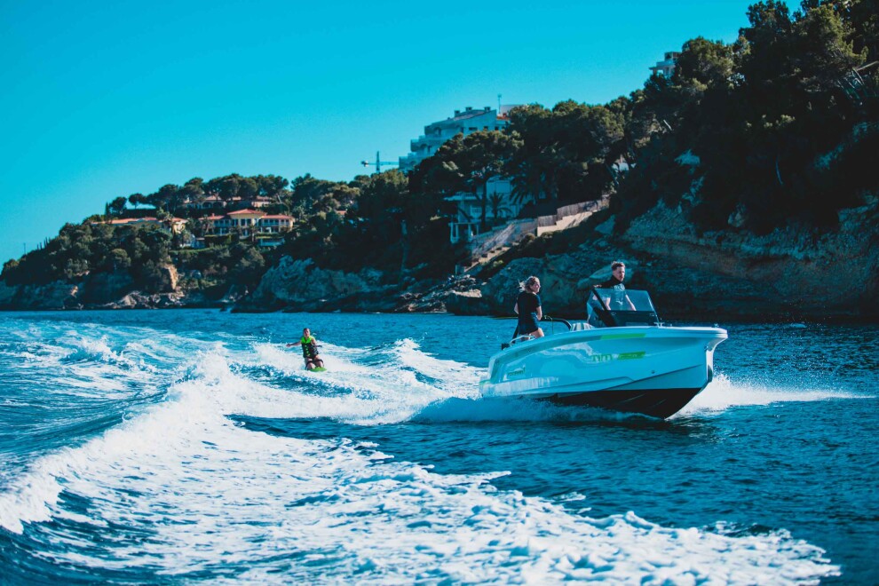 Knībodrs Jobe Slash Kneeboard uz ceļiem braucamais dēlis, laima zaļš