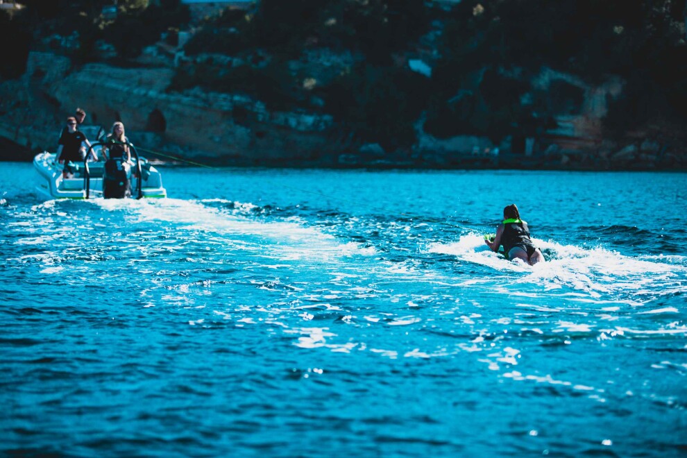 Knībodrs Jobe Slash Kneeboard uz ceļiem braucamais dēlis, laima zaļš