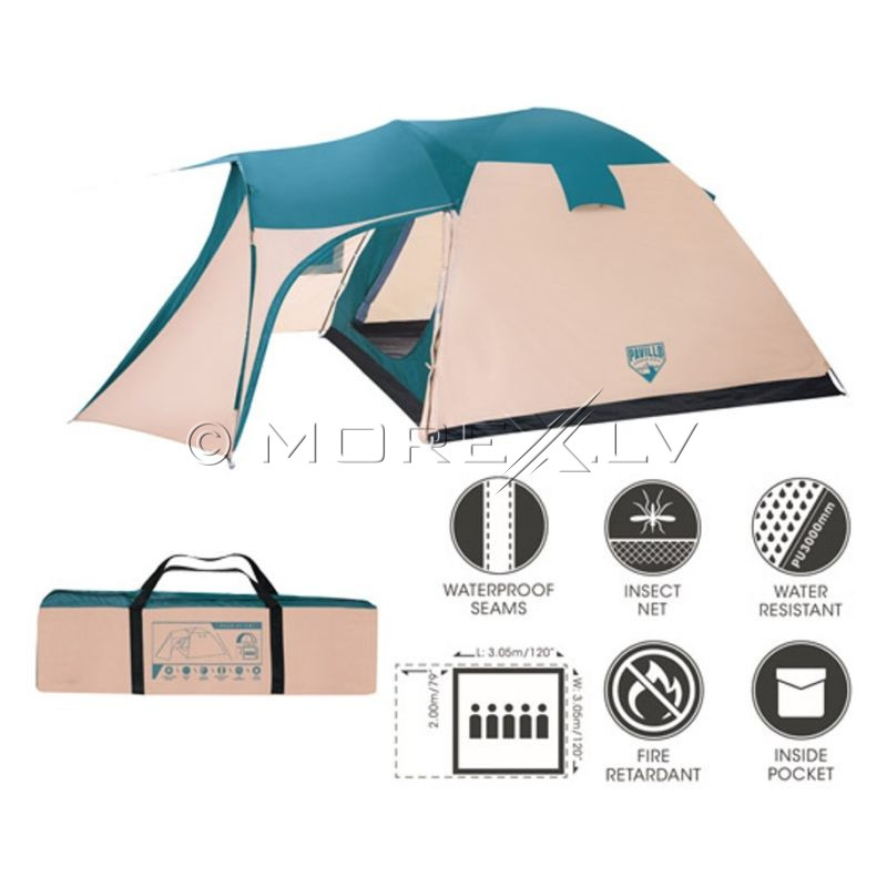 Tourist tent Bestway Hogan X5, (2.00+3.05)x3.05x2.00 m