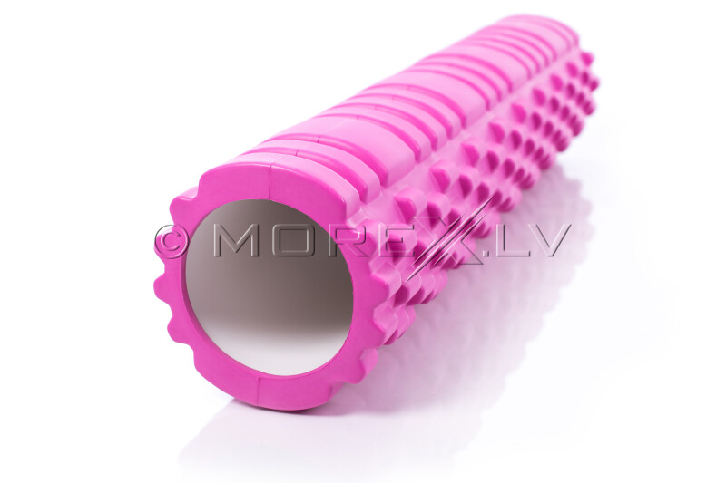 Ролик массажный для йоги Yoga Roller 14x62см, розовый