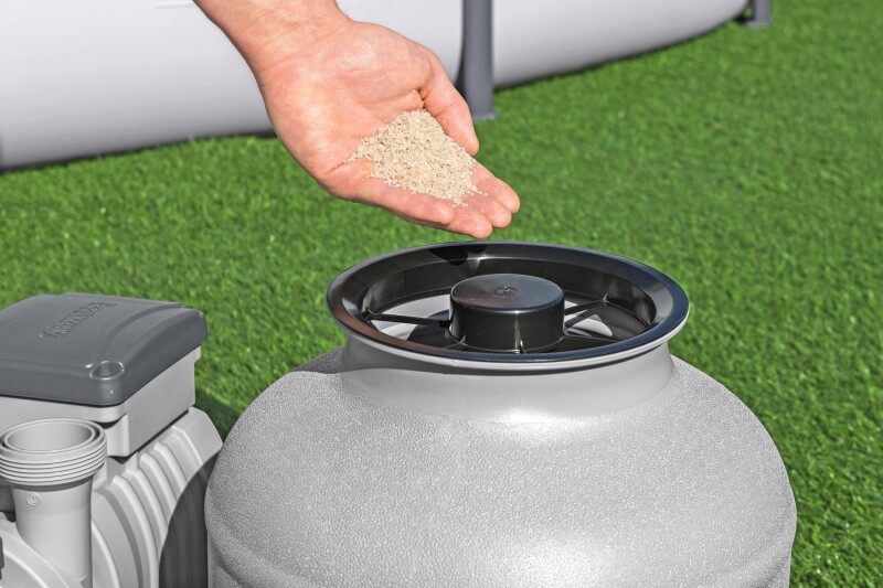 Bestway 58499 baseinu smilšu filtrs un sūknis 8327 L, tvertne 20 kg