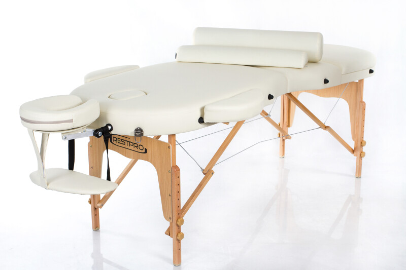 Massage Table + Massage Bolsters RESTPRO® VIP OVAL 3 CREAM