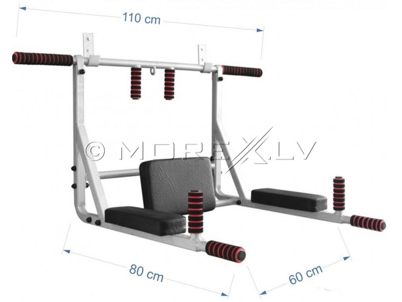 Wall mounted horizontal bar-parallel bars ATLET 3in1