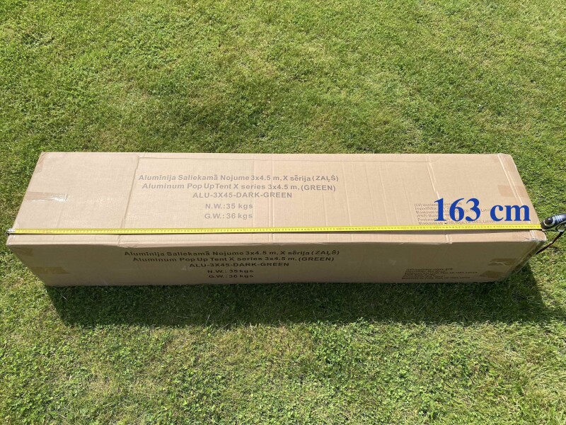 Pop Up Складной тент 3x4.5 м, со стенами, Бежевый, X серия, алюминий (шатёр, павильон, навес)