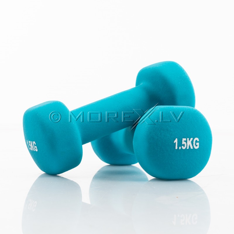 Two vinyl dumbbells 1,5 kg