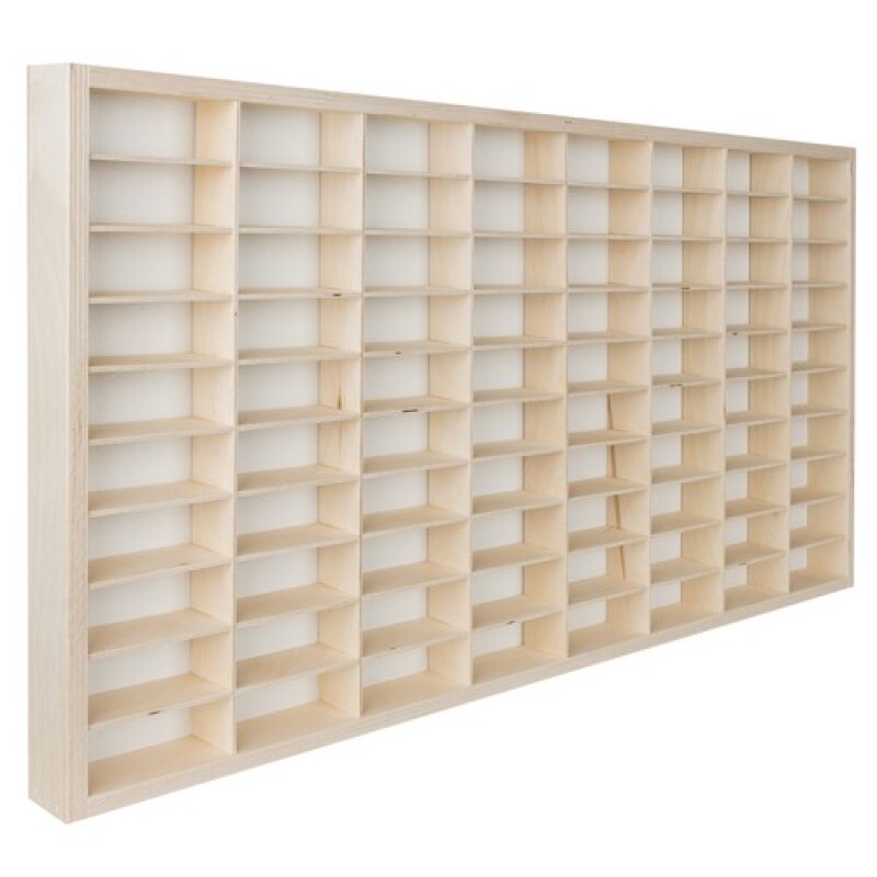 Wooden shelf for 80 cars / springs