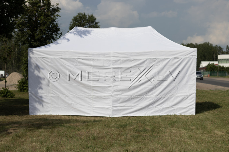 Pop Up Folding awning 3x6m, with walls, White, N series, aluminum (tent, pavilion, canopy)