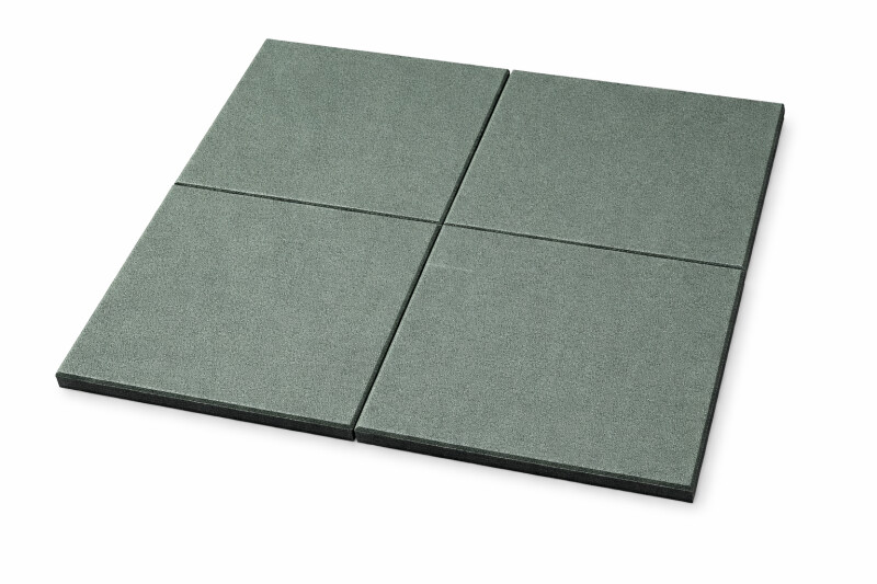 Rubber safety tile KBT 50×50×4.5 cm, green