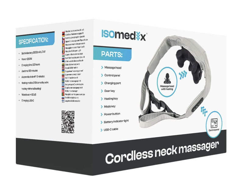 Electric neck massager with heat