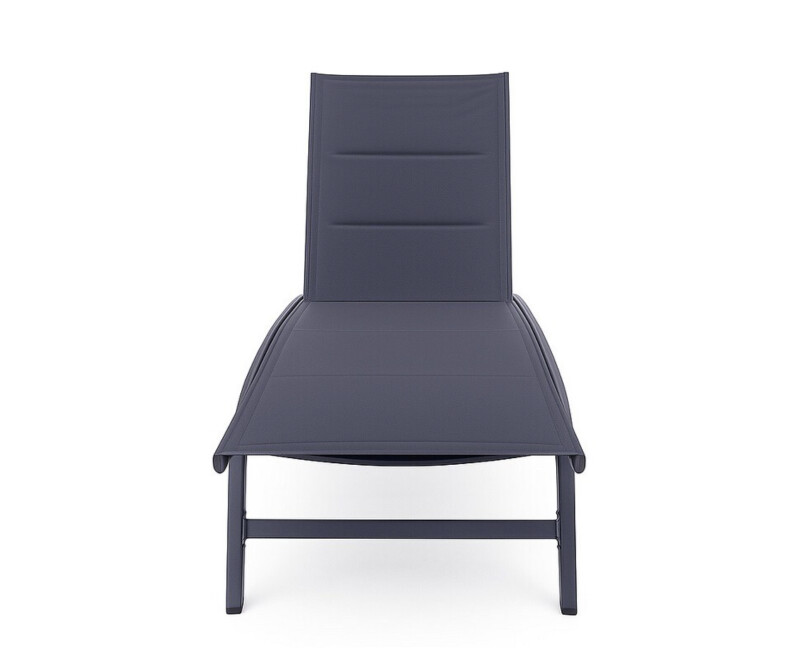 Шезлонг 188x62x35 см, темно серый