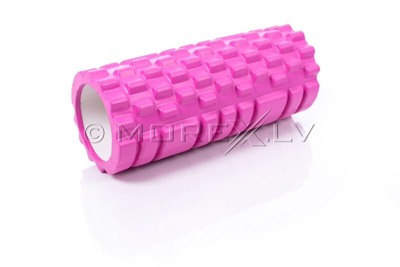 Massage Foam Roller Grid Roller 30x10cm, pink